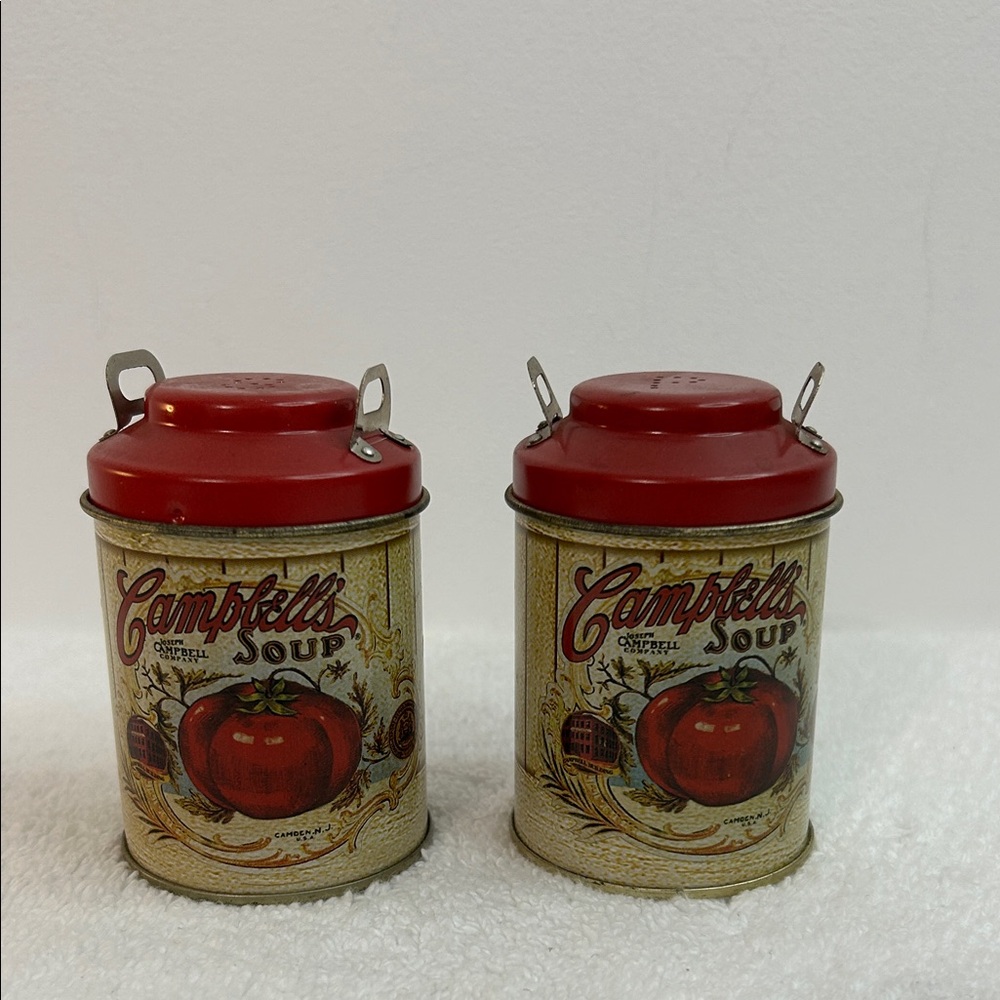 Vintage Campbell’s Soup Metal Salt & Pepper Shakers
